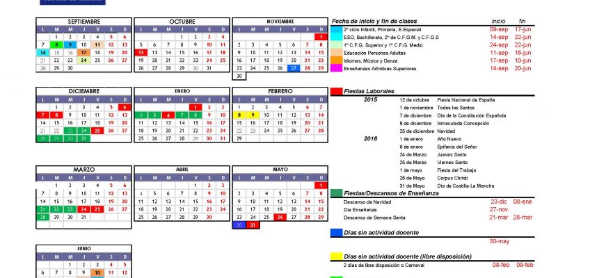 Calendario Escolar 2015 2016 Albacete Papeleria Complutense calendario escolar complutense
